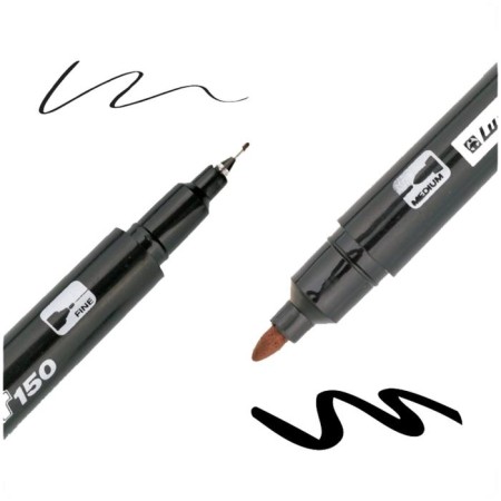 Permanent marker 0.7-1.0 mm, luxor 150, bilateral, bullet, black-1