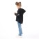 Sweatshirt for girls, black color, height 98 cm