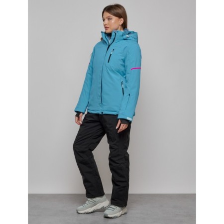 Ski suit female, size 48, blue color-1