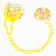 Set: nipple - dummy with the holder "flowers", orthodontic, +6 months, yellow color