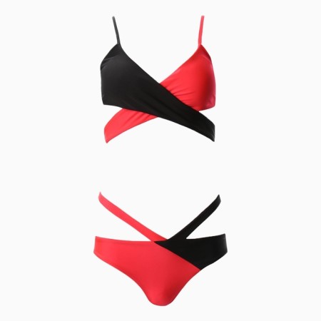 Separate swimsuit, black/pink color, size 48-6