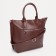 Luggage bag, external pocket, long belt, brown color