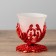 Glass 1 candle "Pattern", red color