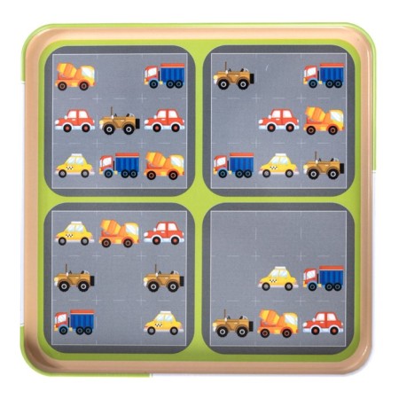 Magnetic game in a tin box "Automobile puzzle"-3