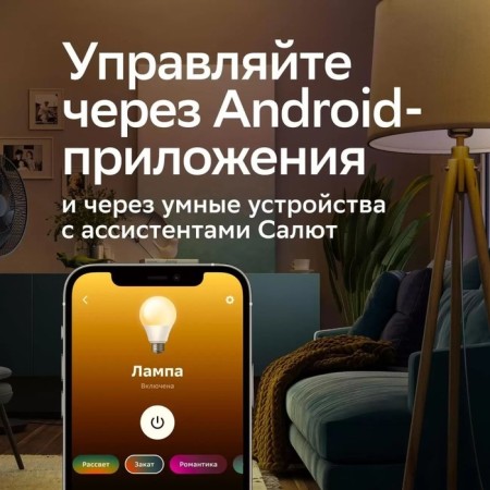 Smart lamp SBER A60 SBDV-00115 E27 9W 806lm Wi-Fi (Pack.: 1pc) (SBDV-00115)-8