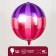 Foil ball 20 "Striped sphere", fuchsia