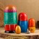 Matryoshka "Ryaba chicken", plot, 5 puppet, 13.5 - 15 cm, mix
