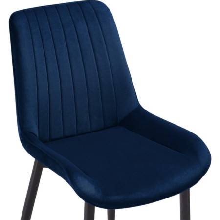 SEDA 1 Metal/velor, black/blue 52x60x87 cm stool-4