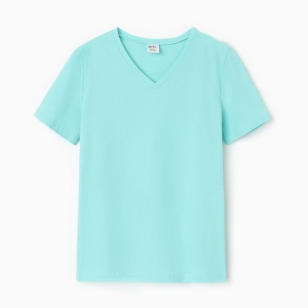 Women's T-shirt V-shaped neckline, mint color, size 44