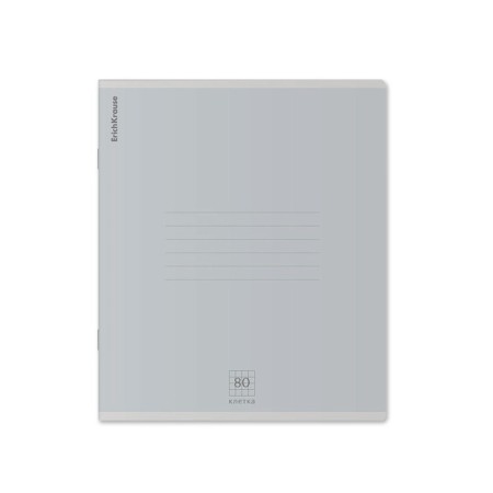 A notebook of 80 sheets in the Erichkrause "Nature Colors" cage, cover coated cardboard, offset block, mix-5