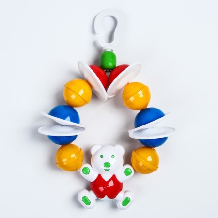 Suspension - rattle "Sunny Bear" on a crib, stroller, color mix, aelytes