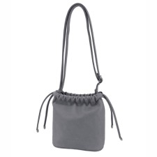 Female bag, artificial leather, gray color
