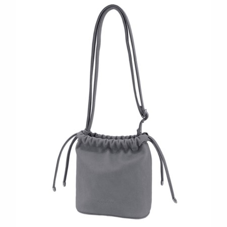 Female bag, artificial leather, gray color
