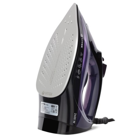 Iron Vitek VT-8316, 2400 watts, ceramic soles, 250 ml, black-violet-1