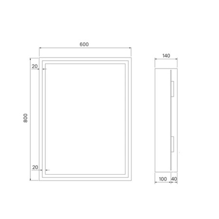 Iddis zodiac zod6000i99, 60 cm, 60 cm, with backlight, white color, white-5