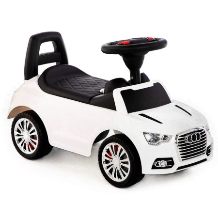 Supercar roller skate car No. 2 with a sound signal, white color-5