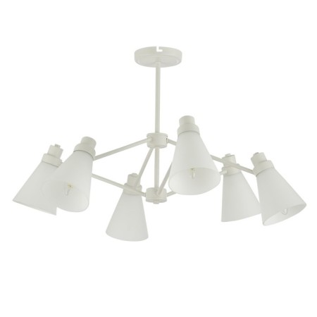 Ceiling EVOLUCE lamp. Sle103502-06. Biane. 6x40 watts, E14, 74x74x42 cm, white color-5