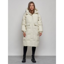 Coat insulated winter female, size 54, beige color