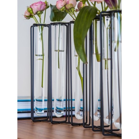 Flower glass holder, 32 × 5.5 × 21.5 cm, transparent color-2