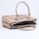 Bag Tout with zipper, external pocket, long belt, beige color