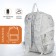 School backpack from textiles 2 of the lightning department, 4 pockets, gray color