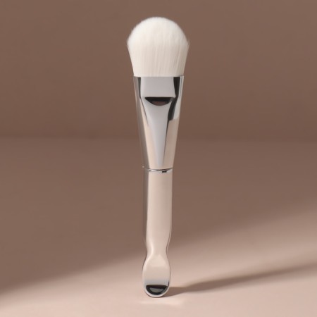 Silver masks brush, with a spatula, 14 (+/- 1) cm, silver/white color-2
