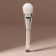 Silver masks brush, with a spatula, 14 (+/- 1) cm, silver/white color