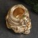 New Year. Symbol 2025. Summary New Year's "Skull with a snake" 9cm, gold