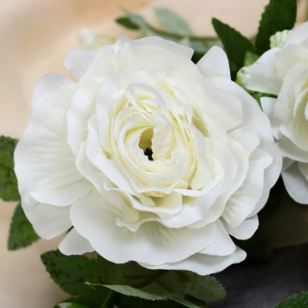 Artificial flowers "rose gallant" 8x62 cm, white-1