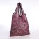 Household bag without fastening, gray/pink color