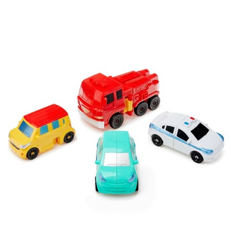 The set of robots "Megabot", transforms, collects from four robots-4