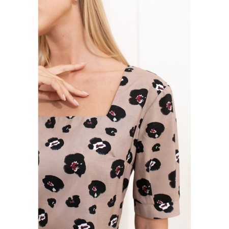 Female blouse, size 50, beige color 60564-2