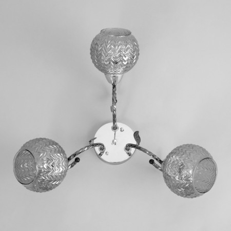 Teresa chandelier 3x40W e27 chrome, black chrome 55x55x21cm-3
