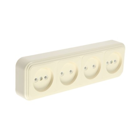 4-seater socket without grounding contact, 250V, 16A, IP20, PST16-60-20 (RA 16-464-BZ), SL 1022742-1