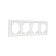 Frame four-seater horizontal, Stekker series Erna, PFR00-9004-01, White