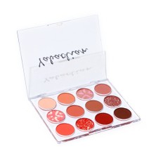 Palette of eyelid shadows with shimmer 12 colors