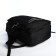 Youth backpack from textiles, 2 parts with a zipper, 4 pockets, black/green color