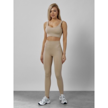 Sports suit female, size 46, beige color-12