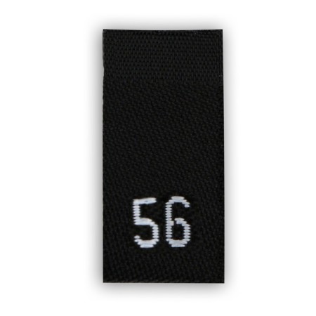 Textile strip “56”, 4.6 x 1.1 cm, black color-2