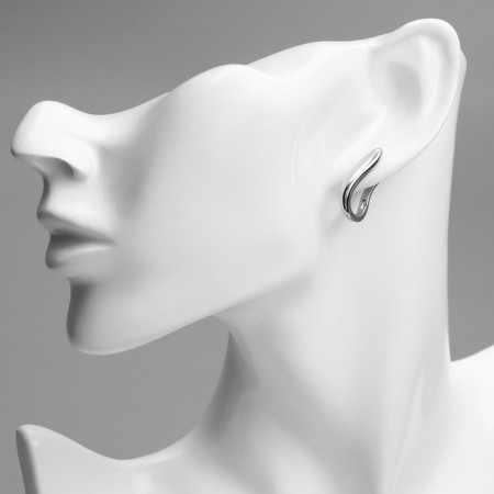 Earrings Metal Xuping Arph, bend, Silver Color-2
