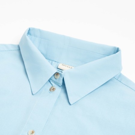 Women's shirt minku: classic color Blue, size 46-5