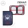 Penal 3 sections, tab inside, 140 x 210 x 40 mm, fabric, calligrata top block "Spider"