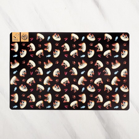 Rug for a bowl "Hungry cats", 43x28 ​​cm-1