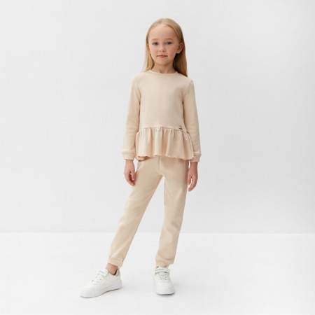Kids (jumper, trousers) minku, beige color, height 110 cm