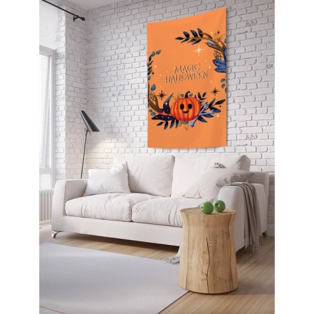 Decorative panel with photo printing "Magic Halloween", vertical, size 150x200 cm