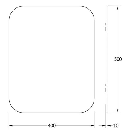 Mirror with a grinding edge EvoForm, 40x50 cm-1