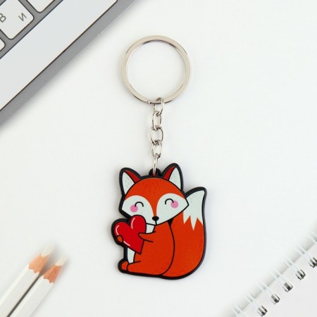 Acrylic Fox keychain, 3.5 x 10 cm-1