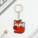 Acrylic Fox keychain, 3.5 x 10 cm