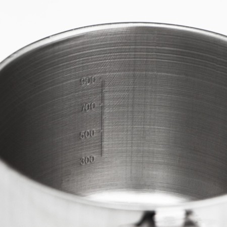 Basis stainless steel bucket, 950 ml, D = 14 cm, with a measured scale, metal handle-2