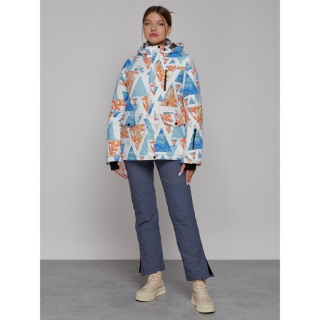 Ski jacket female winter, size 44, blue color-8